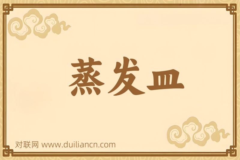 蒸发皿词语的意思