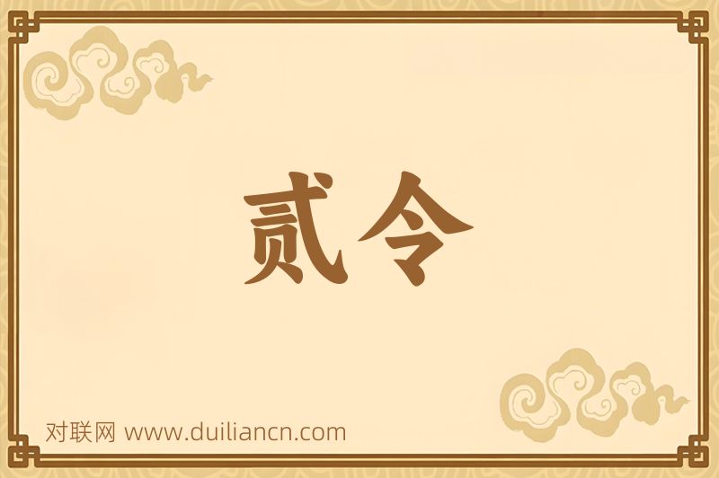 贰令词语的意思