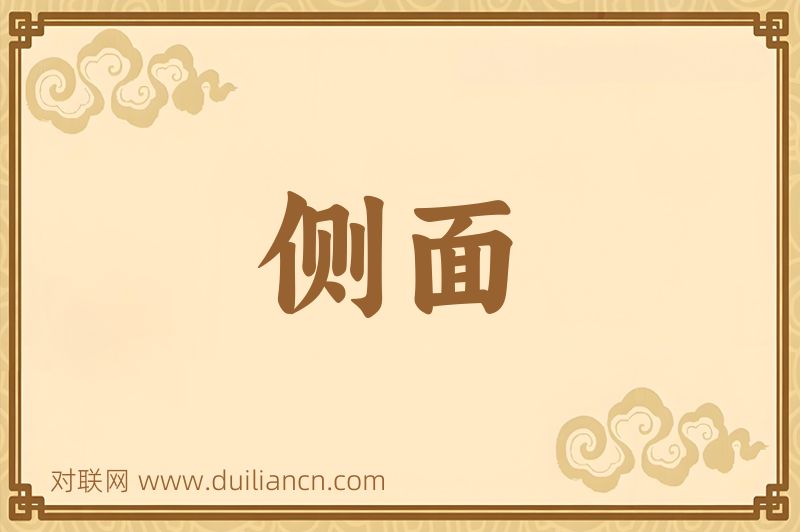 侧面词语的意思