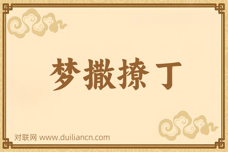 梦撒撩丁词语的意思