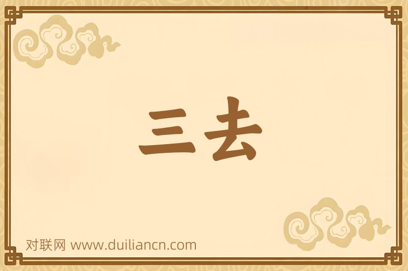三去词语的意思