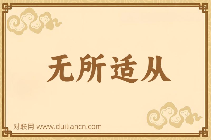 无所适从词语的意思