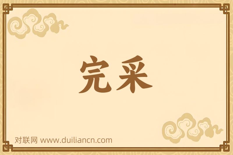 完采词语的意思