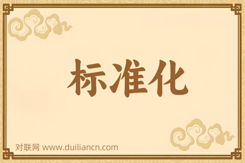 标准化词语的意思