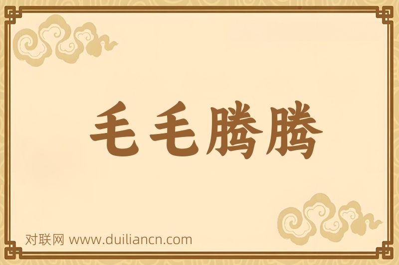 毛毛腾腾词语的意思