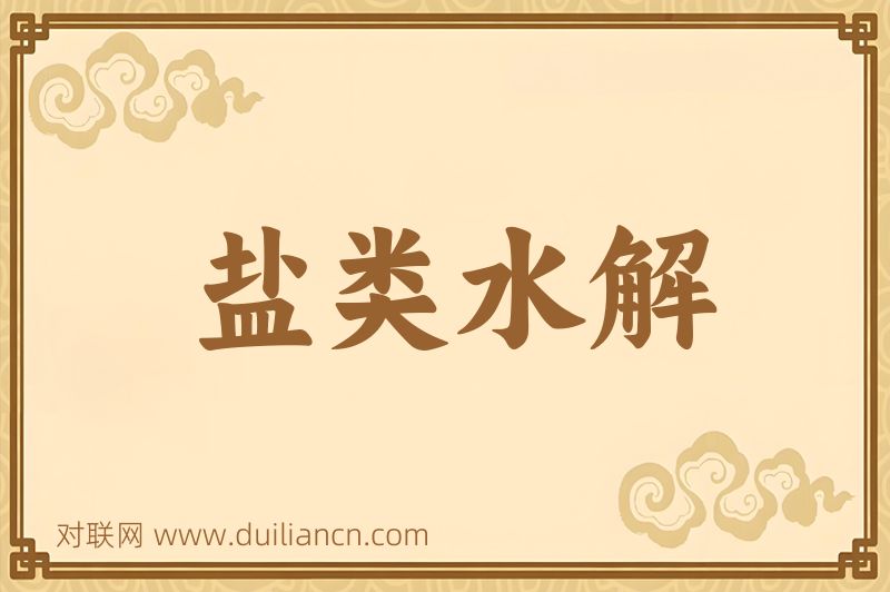 盐类水解词语的意思
