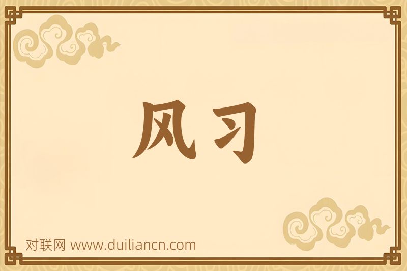 风习词语的意思