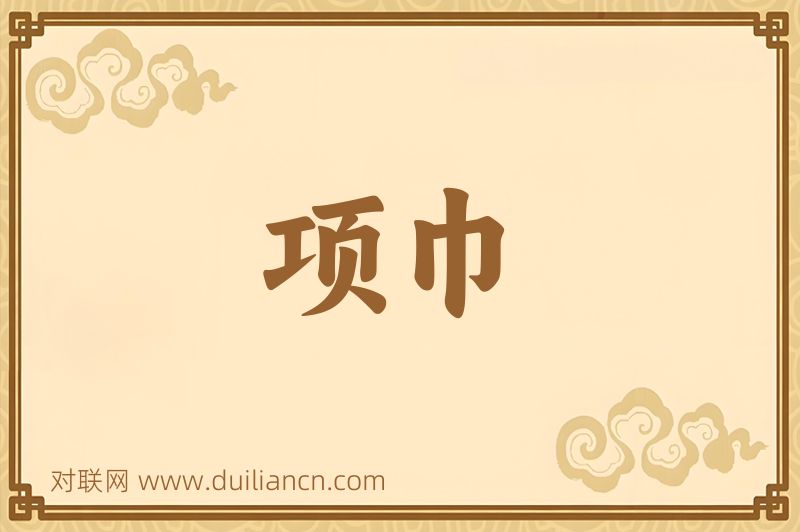 项巾词语的意思