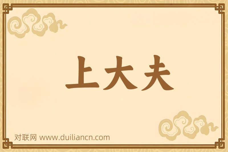 上大夫词语的意思