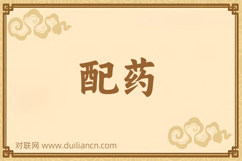 配药词语的意思