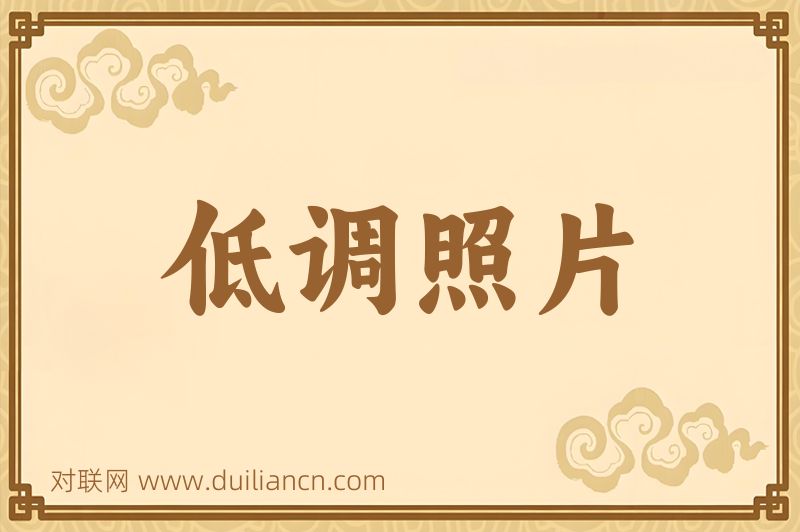 低调照片词语的意思