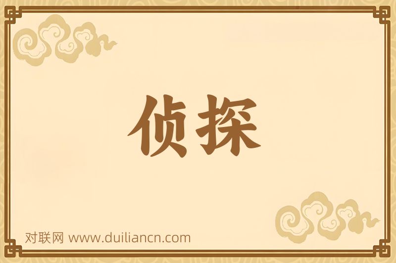 侦探词语的意思