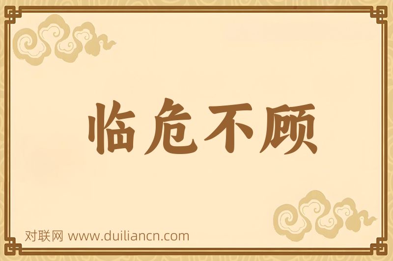 临危不顾词语的意思