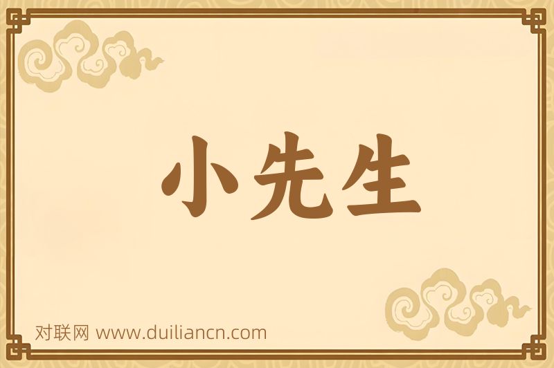 小先生词语的意思