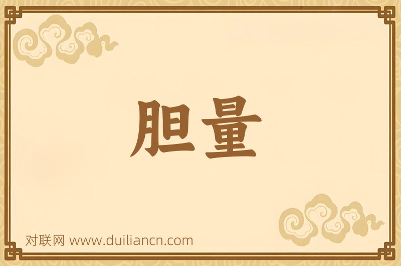 胆量词语的意思