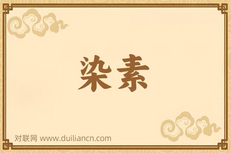 染素词语的意思