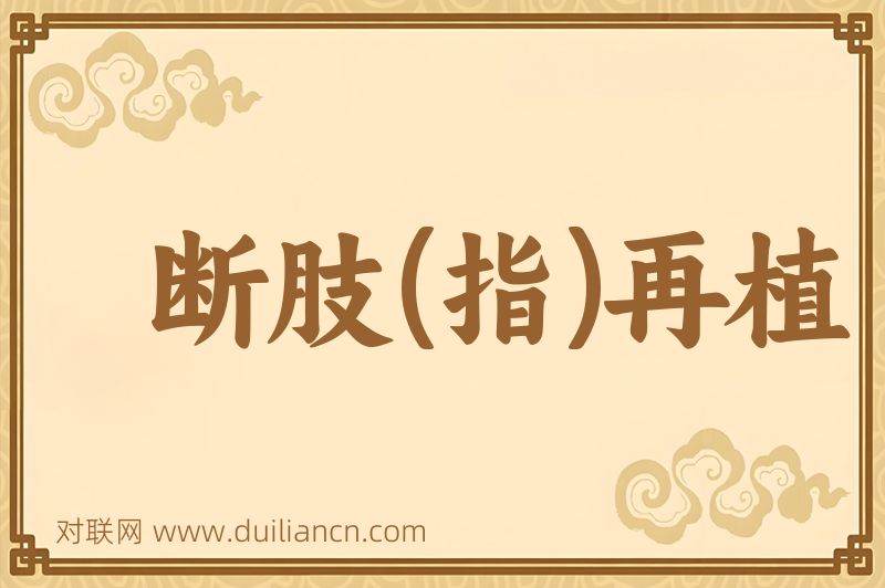 断肢(指)再植词语的意思