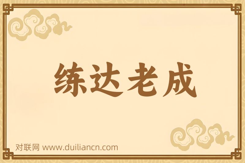 练达老成词语的意思
