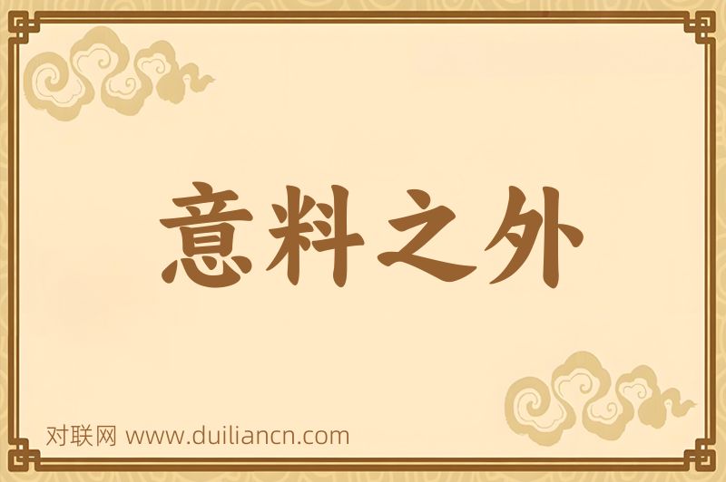 意料之外词语的意思