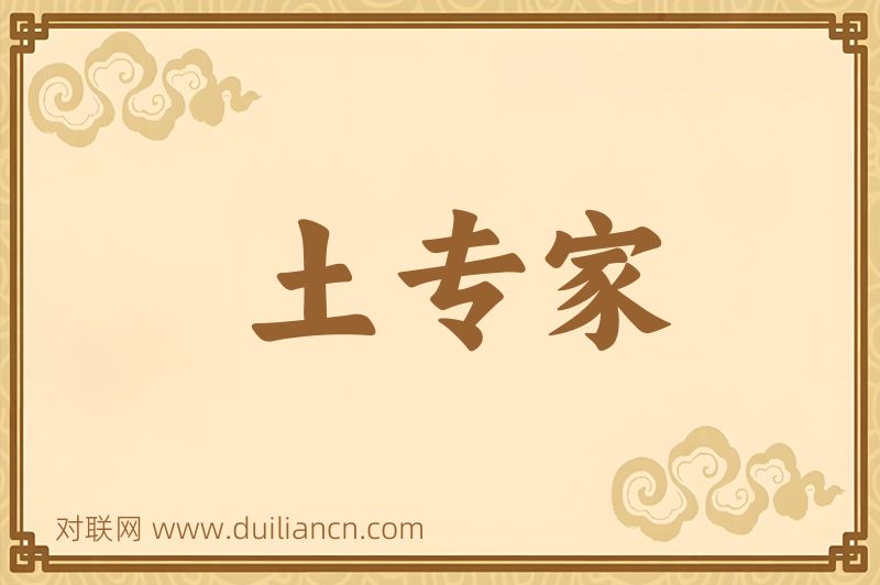 土专家词语的意思