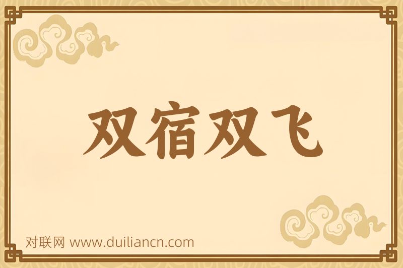 双宿双飞词语的意思