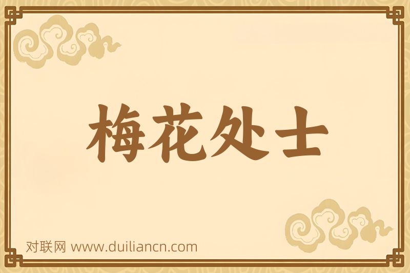 梅花处士词语的意思