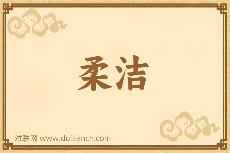 柔洁词语的意思