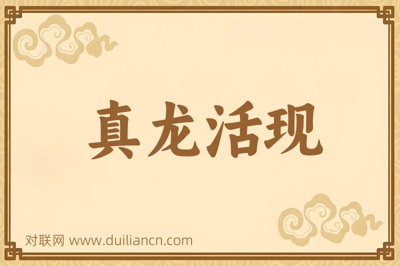 真龙活现词语的意思
