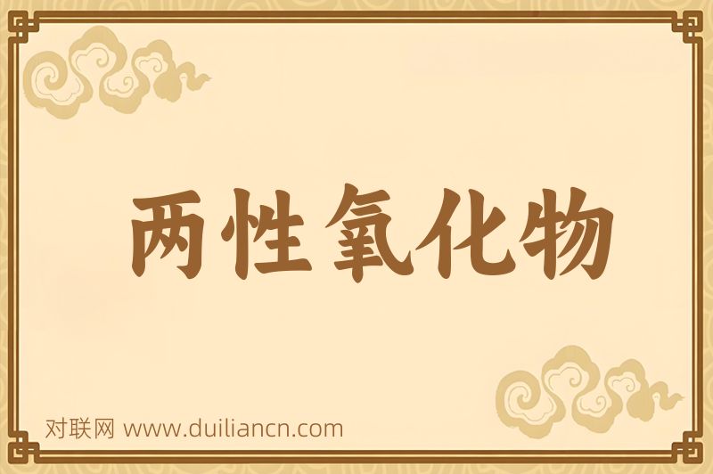 两性氧化物词语的意思