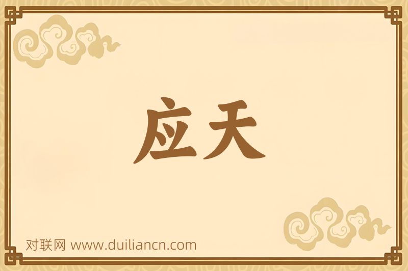 应天词语的意思