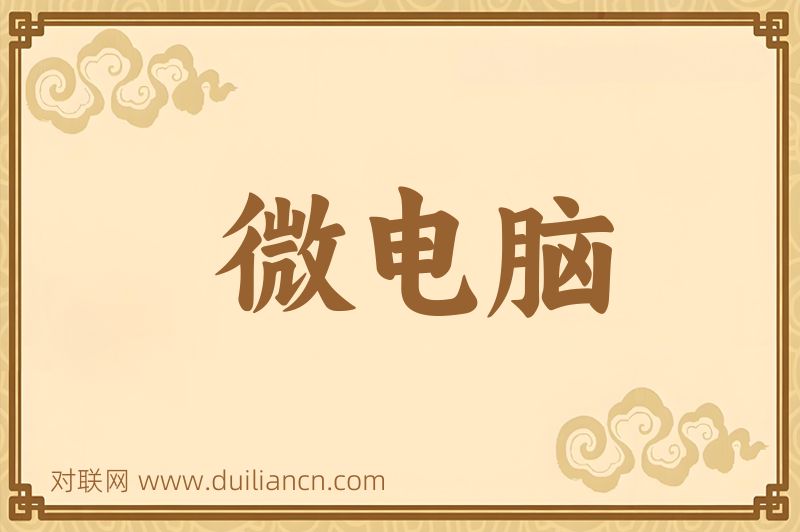 微电脑词语的意思