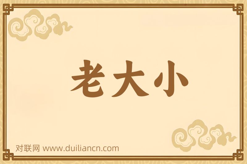 老大小词语的意思