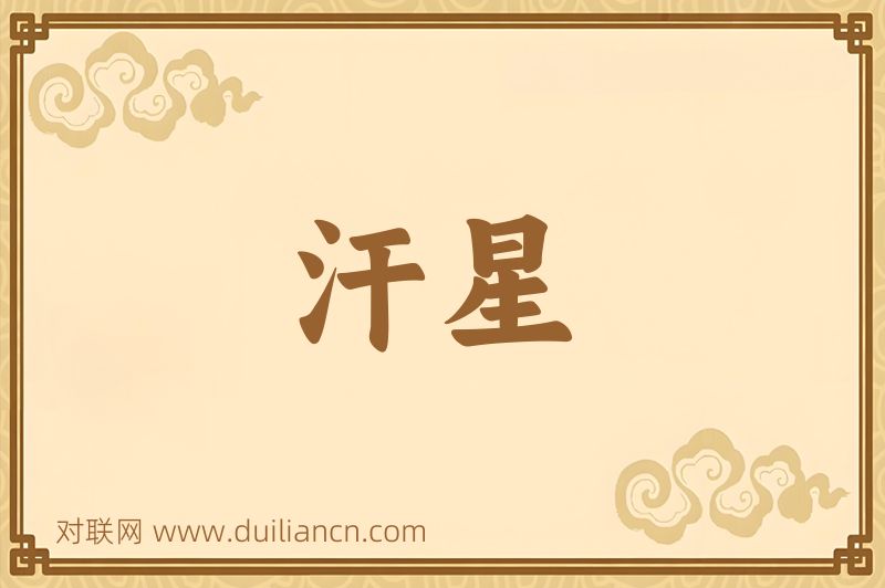 汗星词语的意思