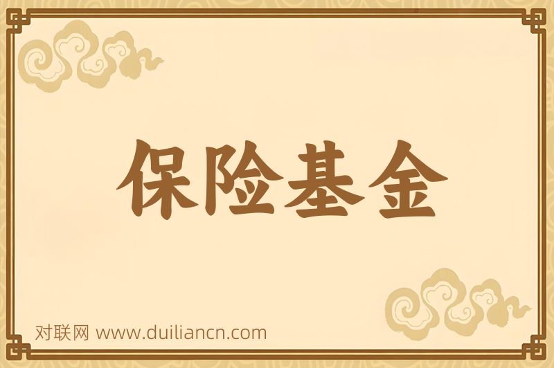 保险基金词语的意思