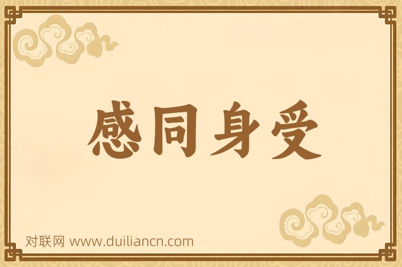 感同身受词语的意思