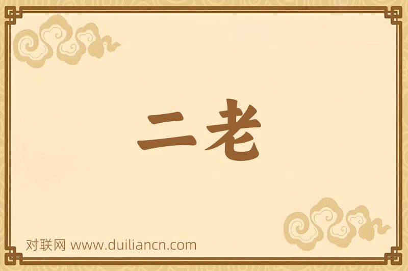 二老词语的意思