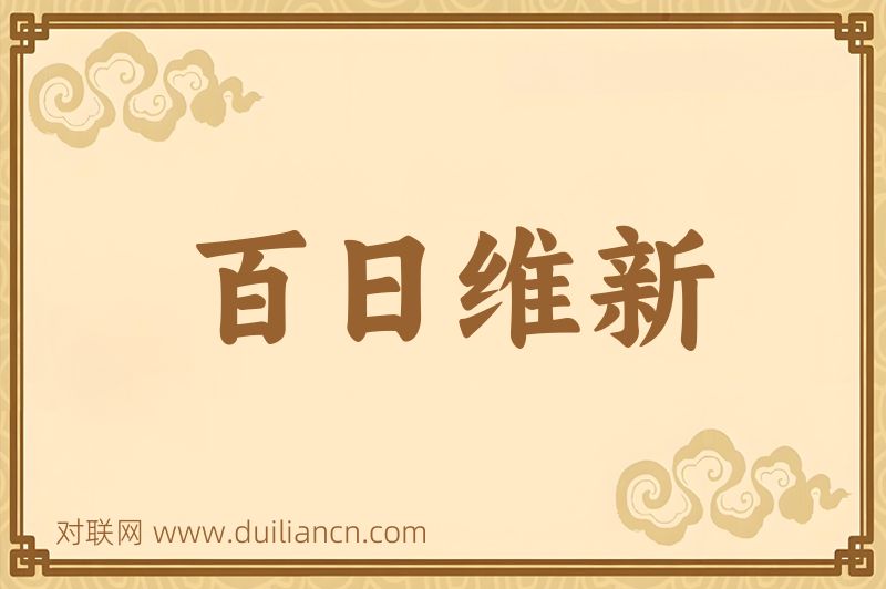 百日维新词语的意思