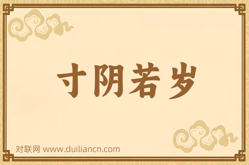 寸阴若岁词语的意思