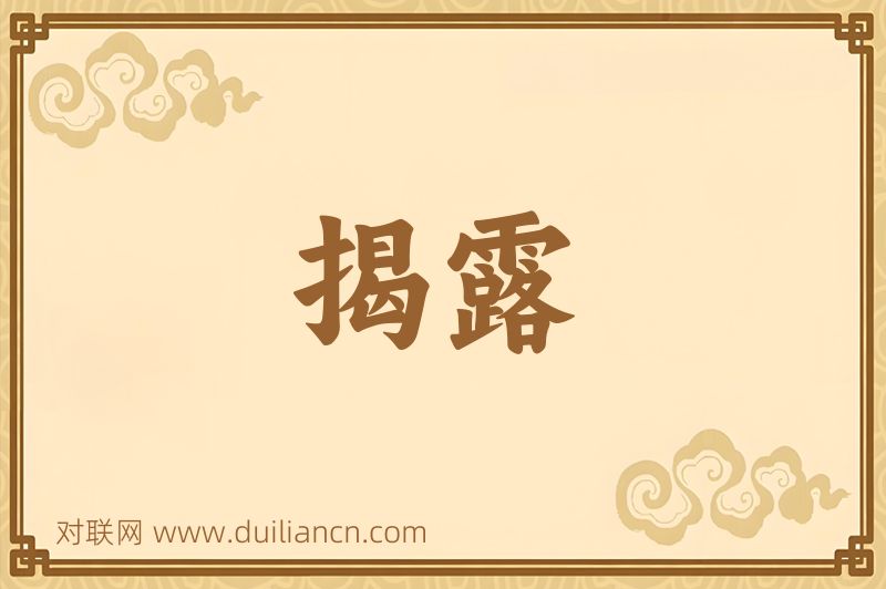 揭露词语的意思