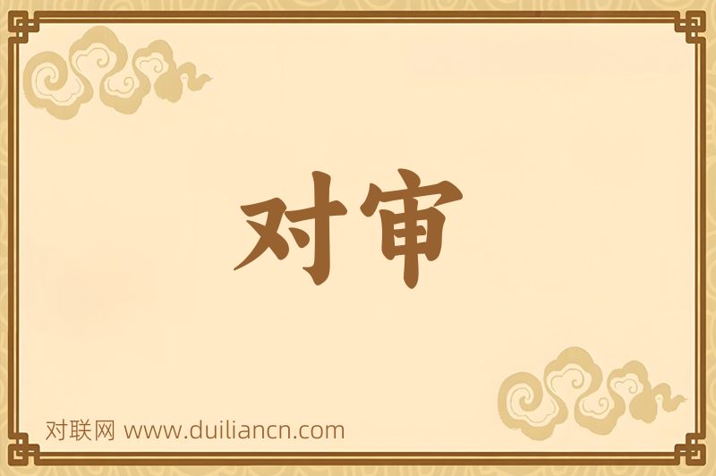 对审词语的意思