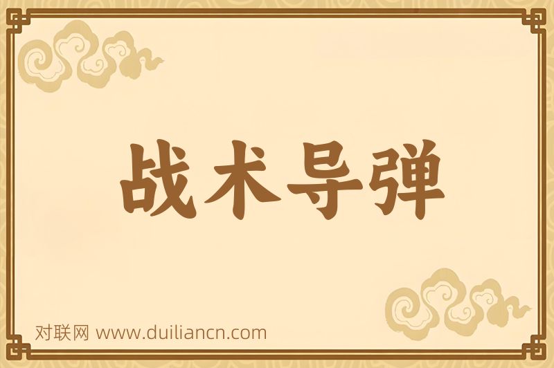 战术导弹词语的意思