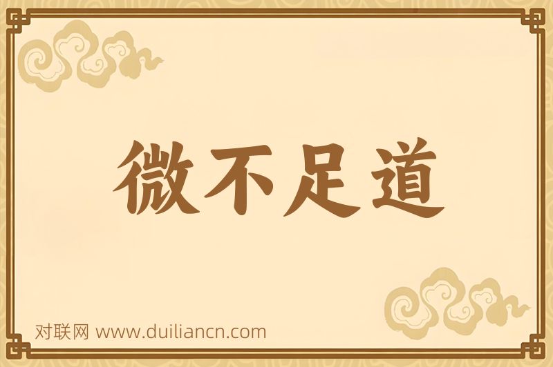 微不足道词语的意思