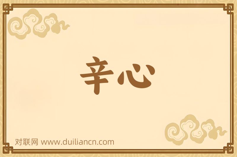 辛心词语的意思