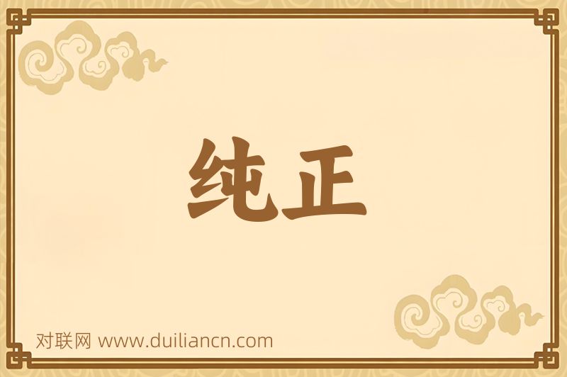 纯正词语的意思