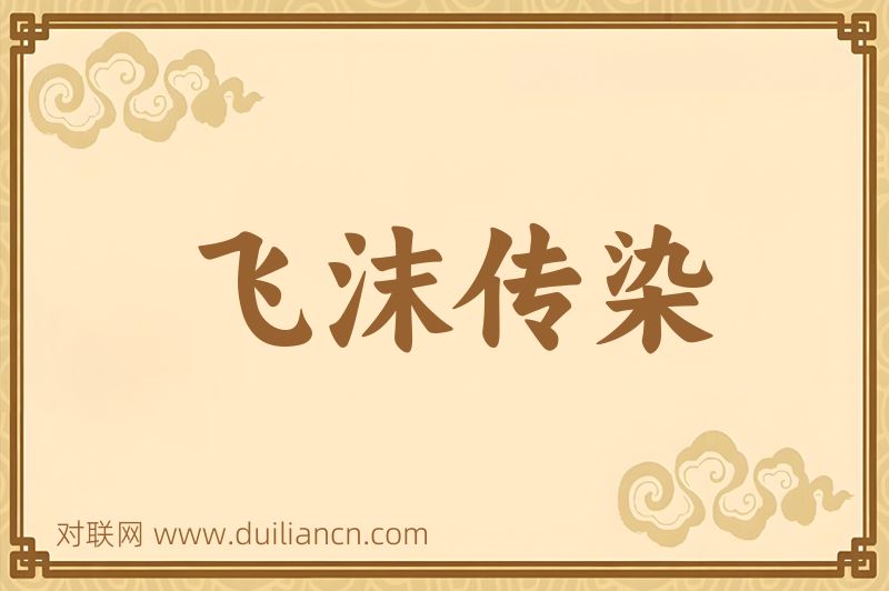 飞沫传染词语的意思