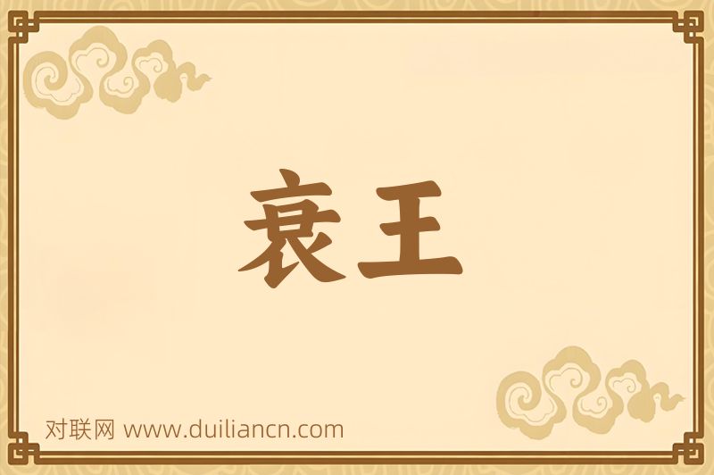 衰王词语的意思