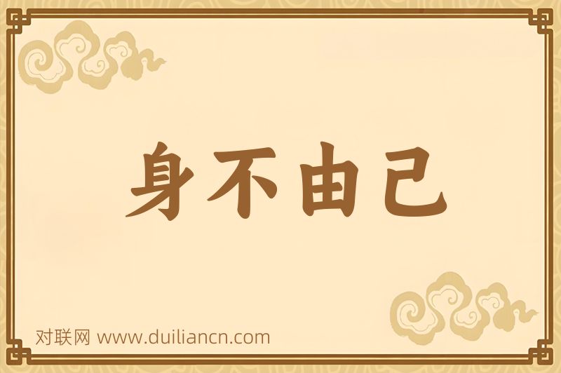 身不由己词语的意思