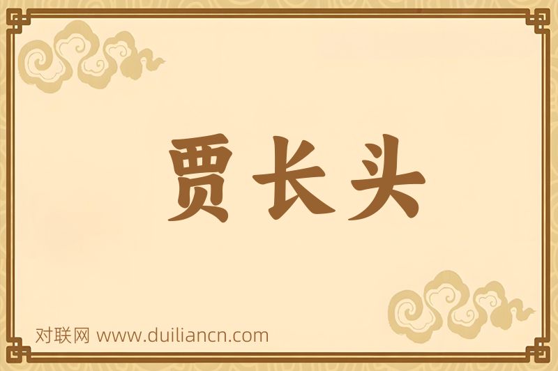 贾长头词语的意思