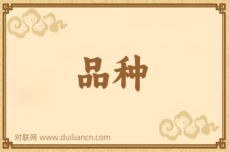 品种词语的意思
