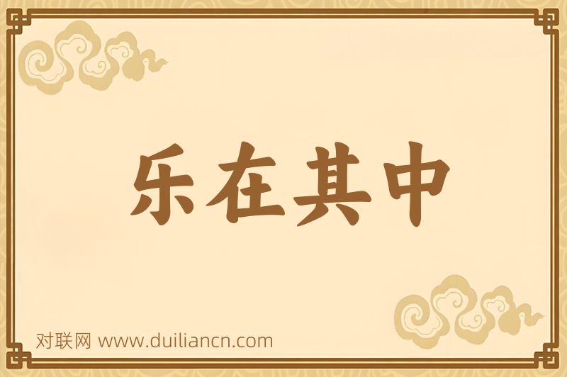 乐在其中词语的意思
